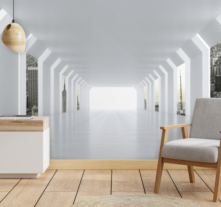 Fototapety na stenu mesta futuristický pohľad na mesto - Tenstickers