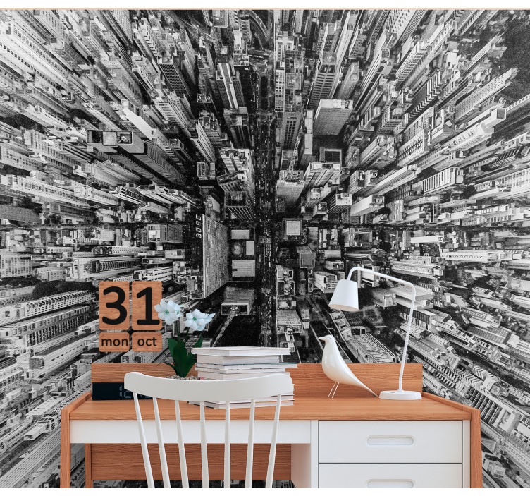 fototapety na stenu mesta letecká mestská krajina - Tenstickers