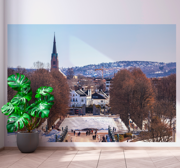 fototapety na stenu mesta malebná mestská ulica - Tenstickers