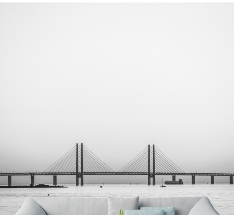 Fototapety na stenu mesta most nad vodou - Tenstickers