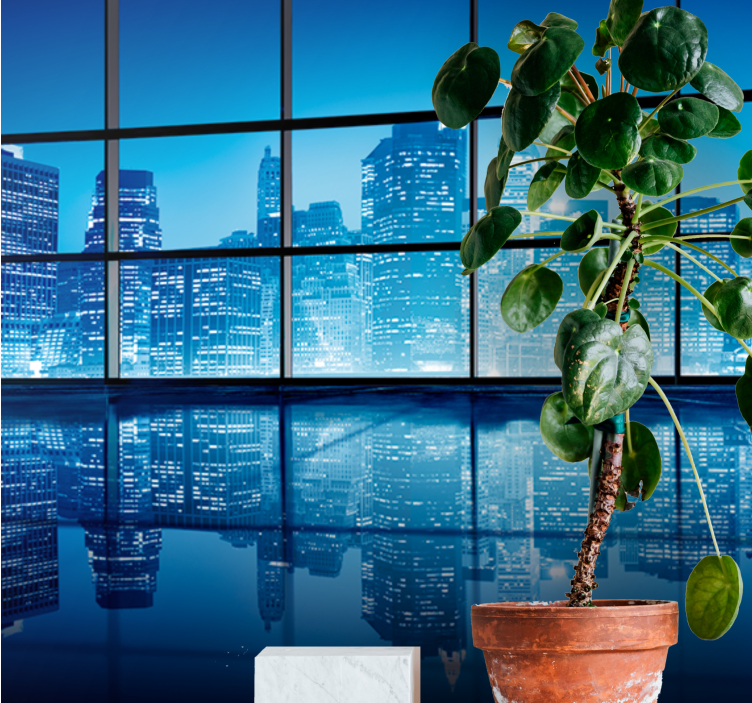 Fototapety na stenu mesta odraz mestských nocí - Tenstickers