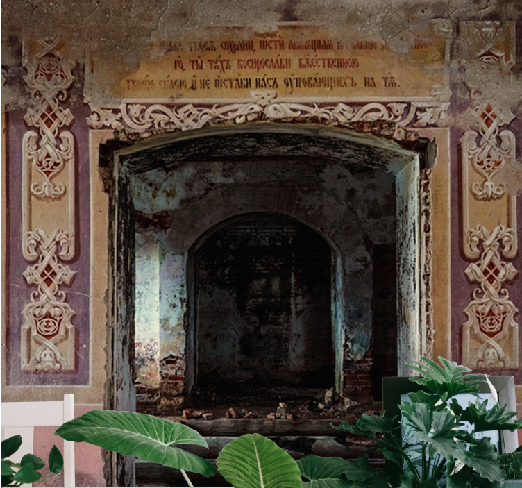 Fototapety na stenu mesta opustená retro architektúra - Tenstickers