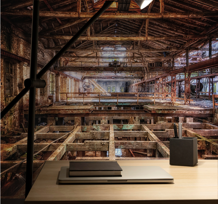 Fototapety na stenu mesta opustený priemyselný priestor - Tenstickers