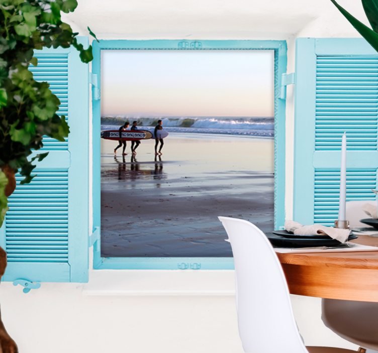 Fototapety na stenu mesta plážová surfová scéna - Tenstickers