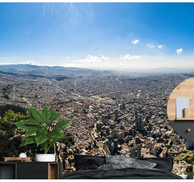 fototapety na stenu mesta pohľad na mesto Bogotá - Tenstickers