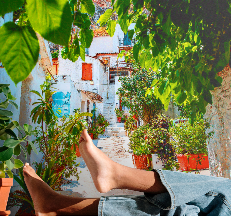 Fototapety na stenu mesta pôvabná stredomorská ulička - Tenstickers