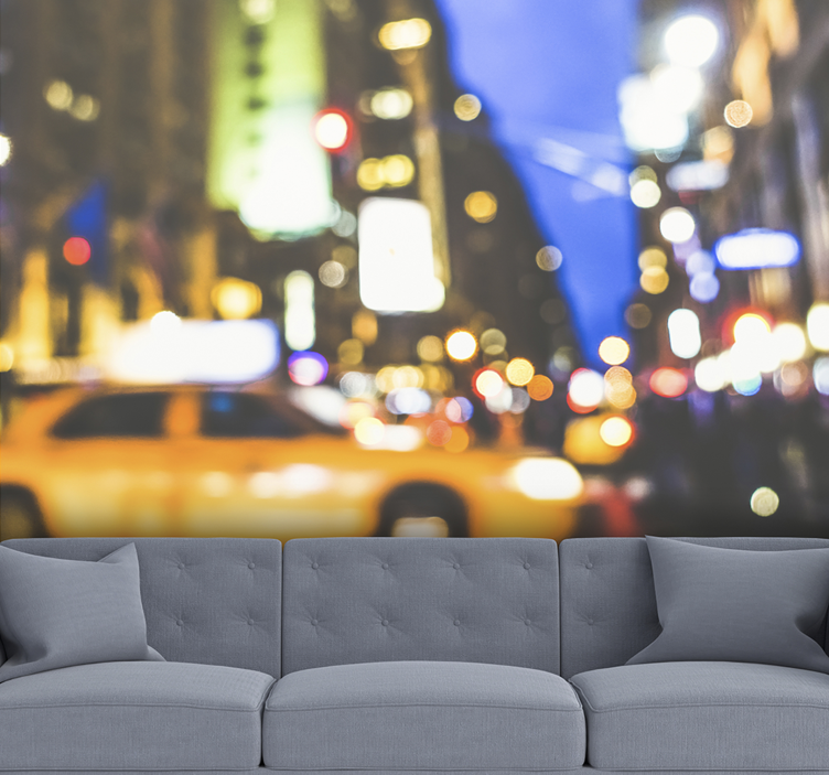 fototapety na stenu mesta rušná mestská noc - Tenstickers