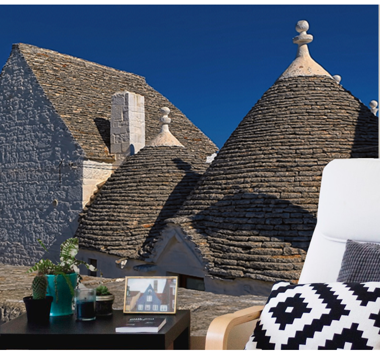 fototapety na stenu mesta strechy trulli - Tenstickers