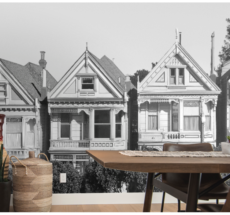 fototapety na stenu mesta viktoriánsky rad domov - Tenstickers