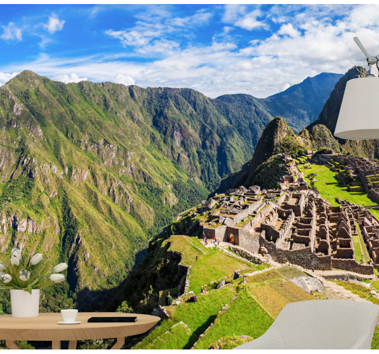 fototapety na stenu mesta výhľad na machu picchu - Tenstickers