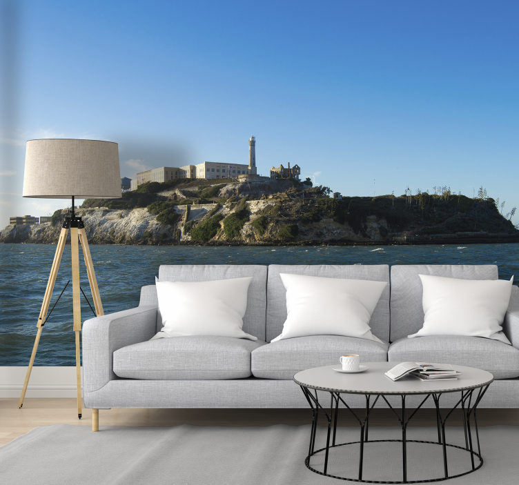 fototapety na stenu mesta výhľad na ostrov alcatraz - Tenstickers