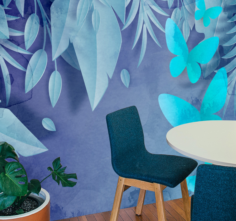 fototapety na stenu priroda dizajn listnatých motýľov - Tenstickers