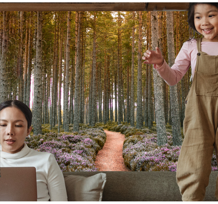 fototapety na stenu priroda dobrodružstvo v lesnom chodníku - Tenstickers