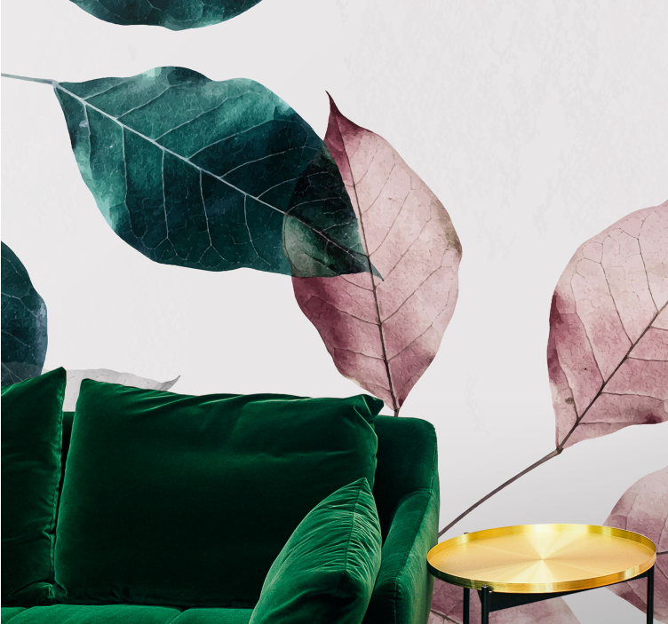 Fototapety na stenu priroda elegantné prvky listov - Tenstickers