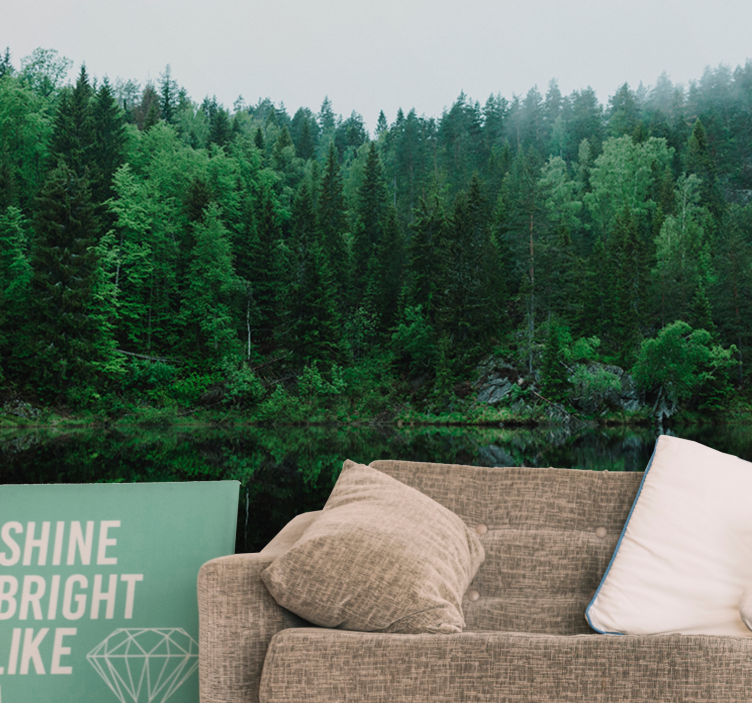 Fototapety na stenu priroda pokojná lesná reflexia - Tenstickers