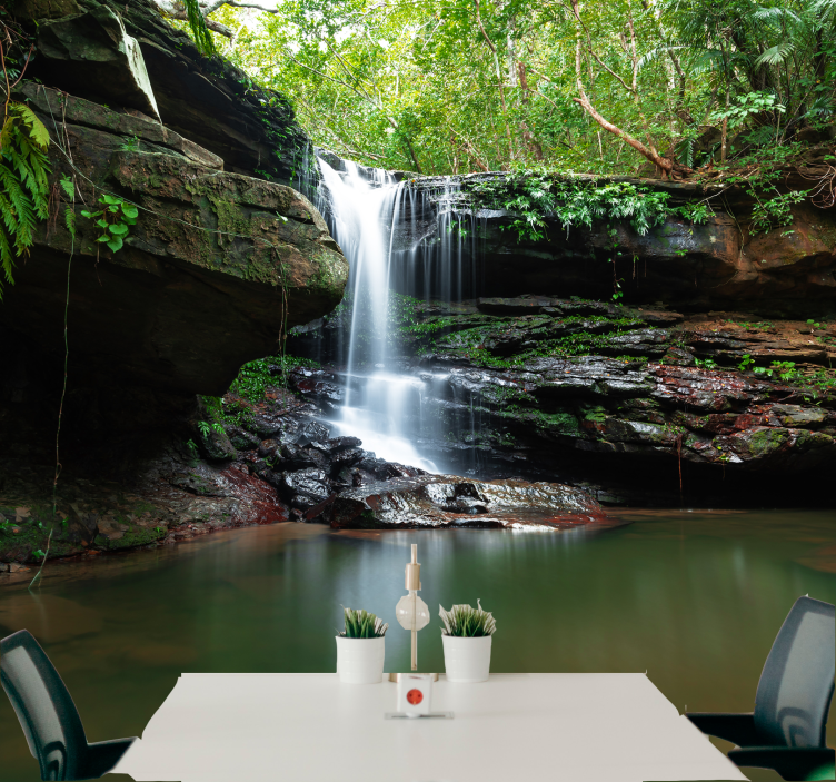 Fototapety na stenu priroda pokojný pohľad na vodopád - Tenstickers