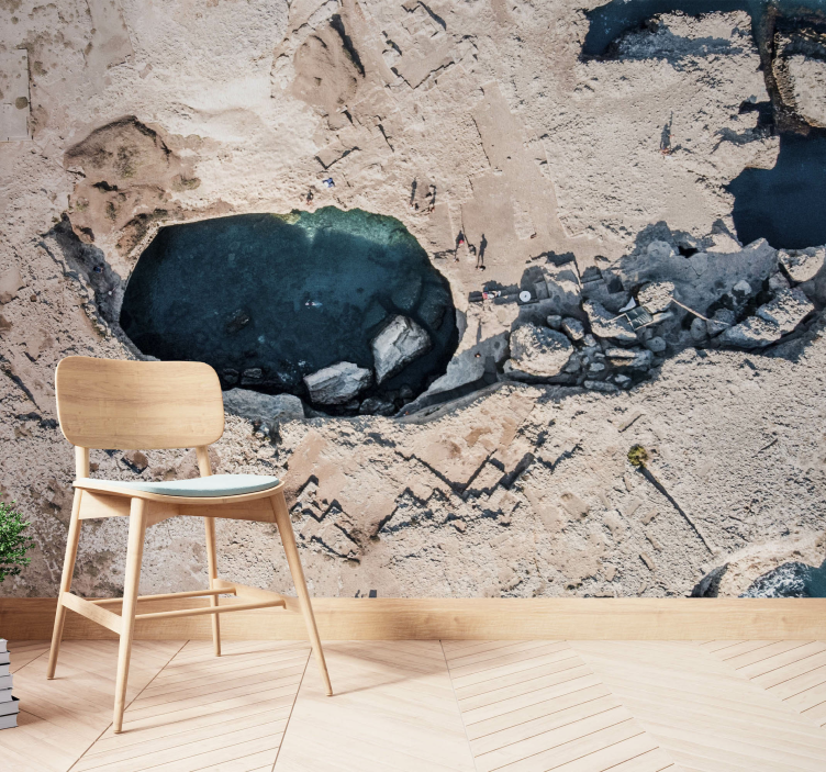 fototapety na stenu priroda skalnatý oceánsky bazén - Tenstickers