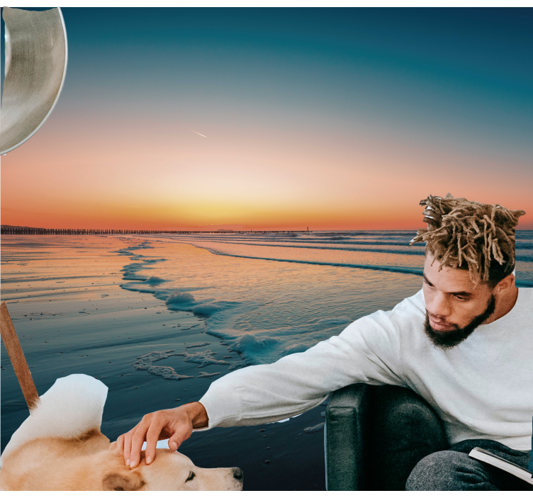 fototapety na stenu priroda vlny oceánu pri západe slnka - Tenstickers