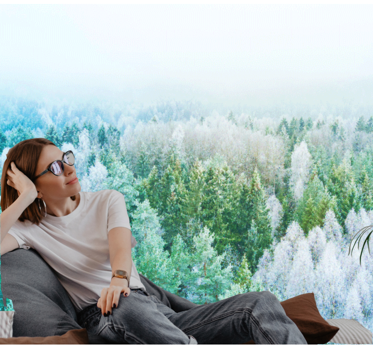 fototapety na stenu priroda výhľad na lesnú scenériu - Tenstickers