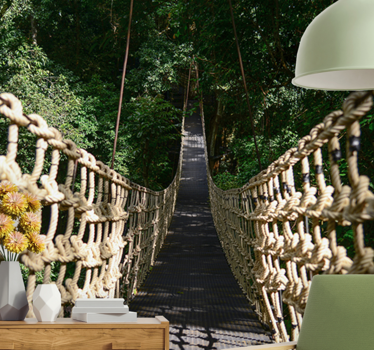 Fototapety na stenu priroda zavesená lesná cesta - Tenstickers