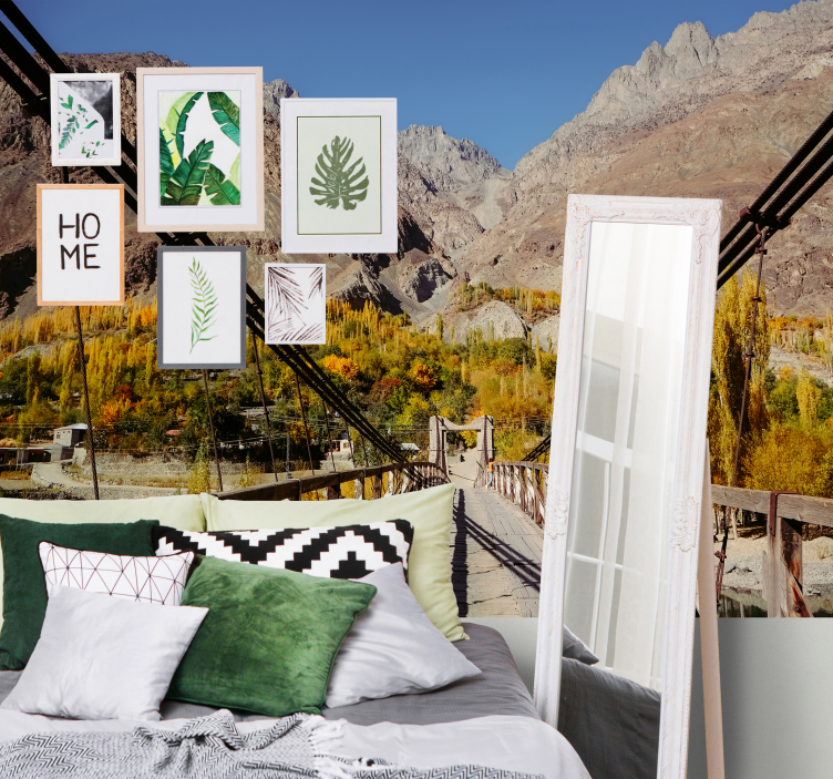 fototapety na stenu priroda žiarivé aranžmán lístia - Tenstickers