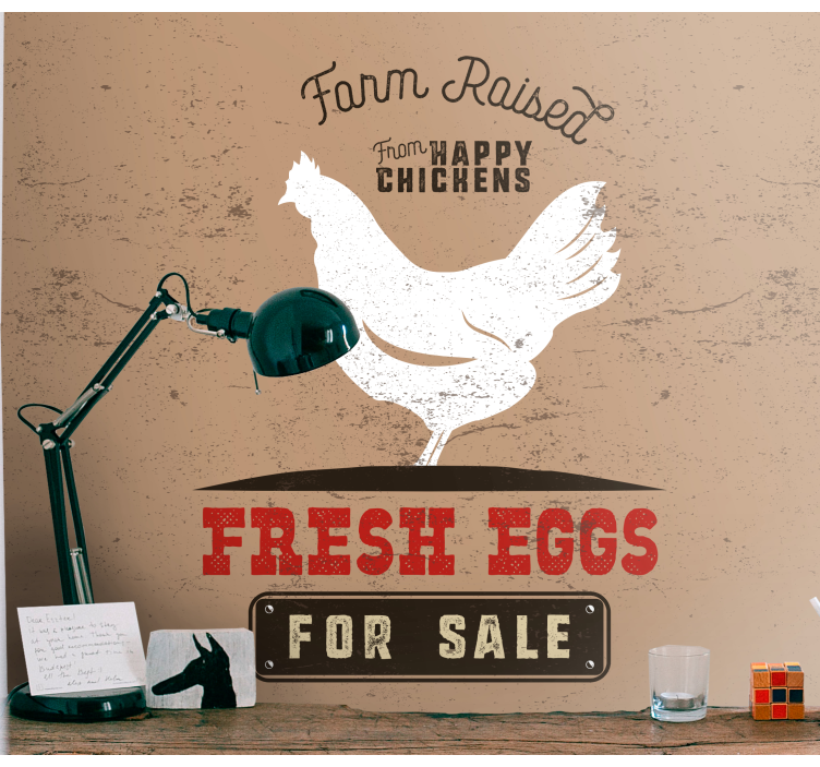 Fototapety so zvieratami Čerstvé farmárske sliepky - Tenstickers