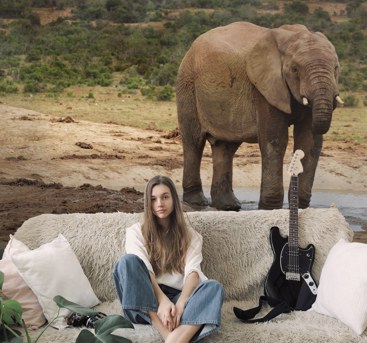 fototapety so zvieratami stretnutie so slonmi - Tenstickers