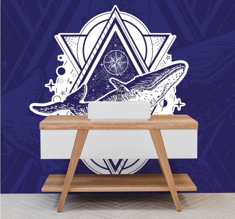 Fototapety so zvieratami v majestátnom dizajne veľryby - Tenstickers