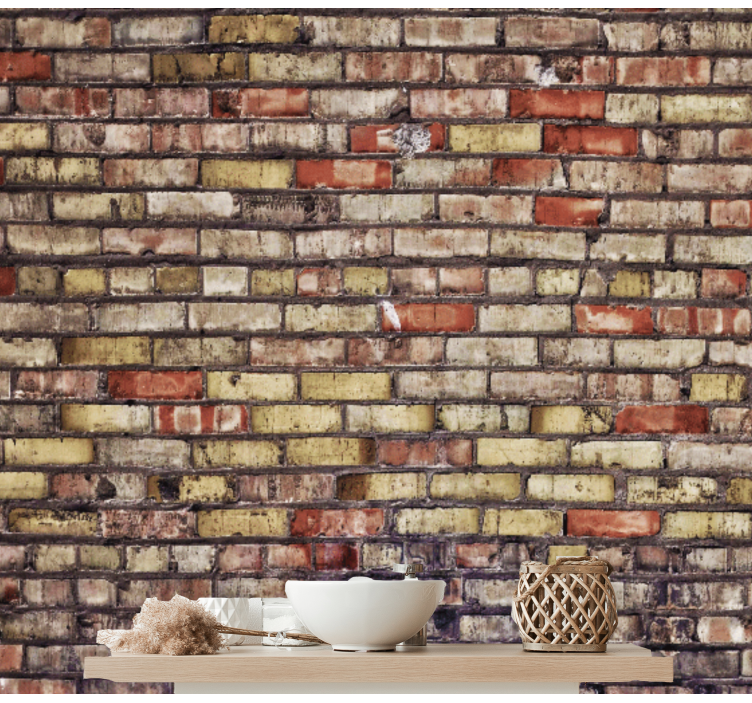 fototapety tehly vintage tehlová textúra - Tenstickers