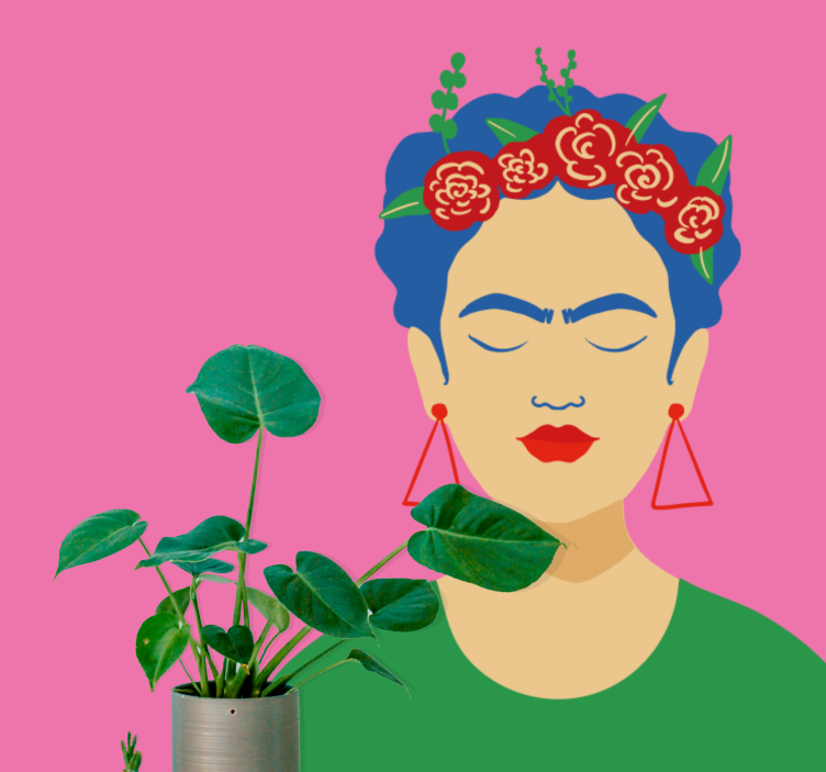 Frida kahlo pop art dizajn urban art nástenná fototapeta - Tenstickers