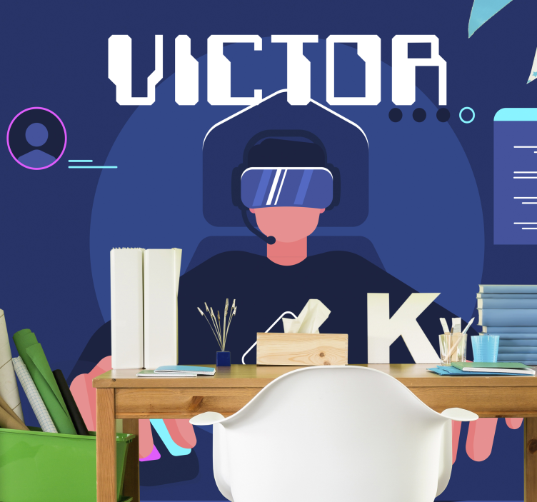 Gamer boy fototapeta na plochu - Tenstickers