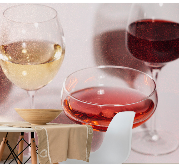 Hudobne fototapety elegantné poháre na víno - Tenstickers