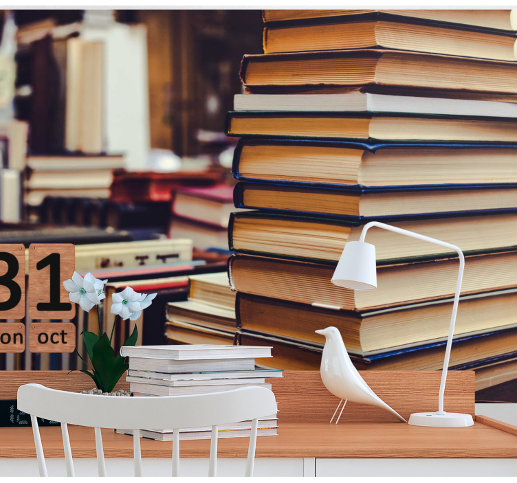 Knižná zbierka vintage fototapeta - Tenstickers