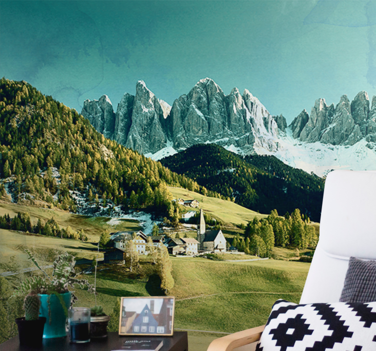 Krajinka fototapety horská dedina - Tenstickers