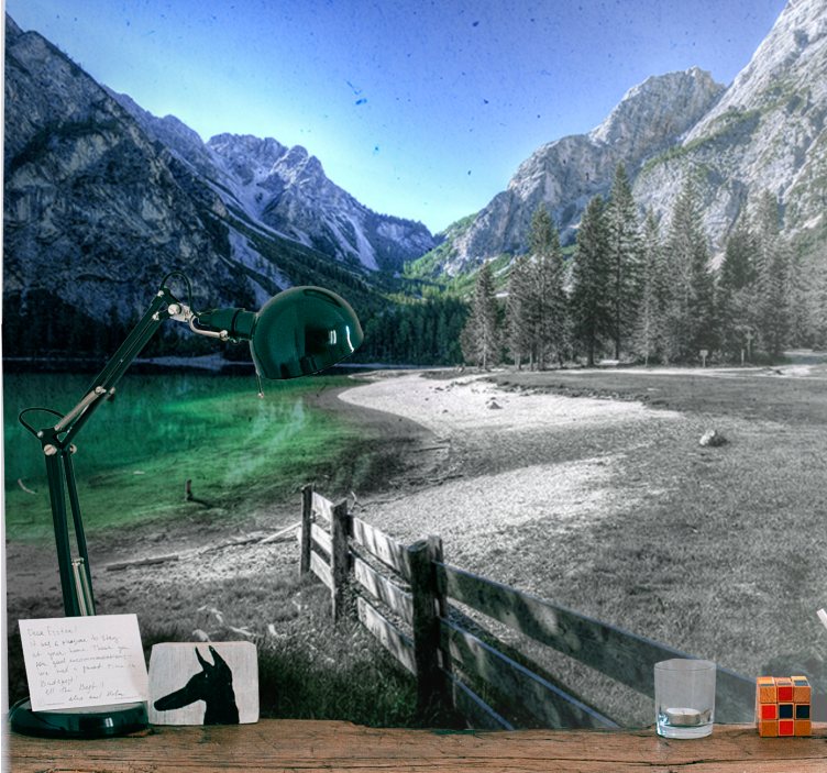 Krajinka fototapety horský jazerný pokoj - Tenstickers