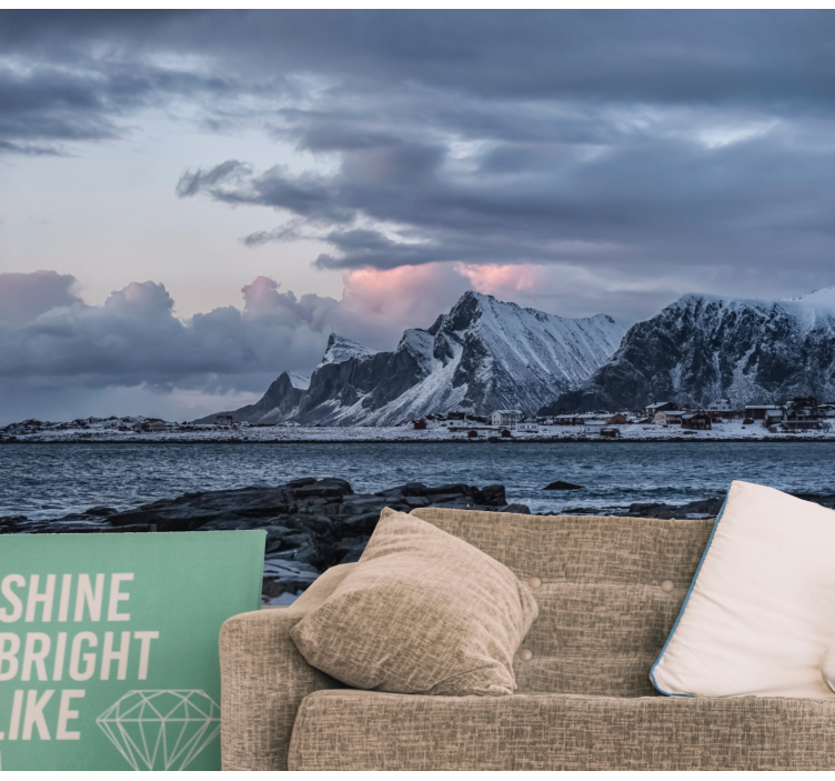 Krajinka fototapety Ľadové vrcholky hôr - Tenstickers