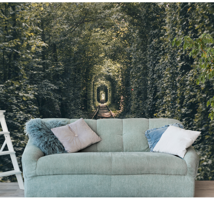 krajinka fototapety lesný tunelový chodník - Tenstickers