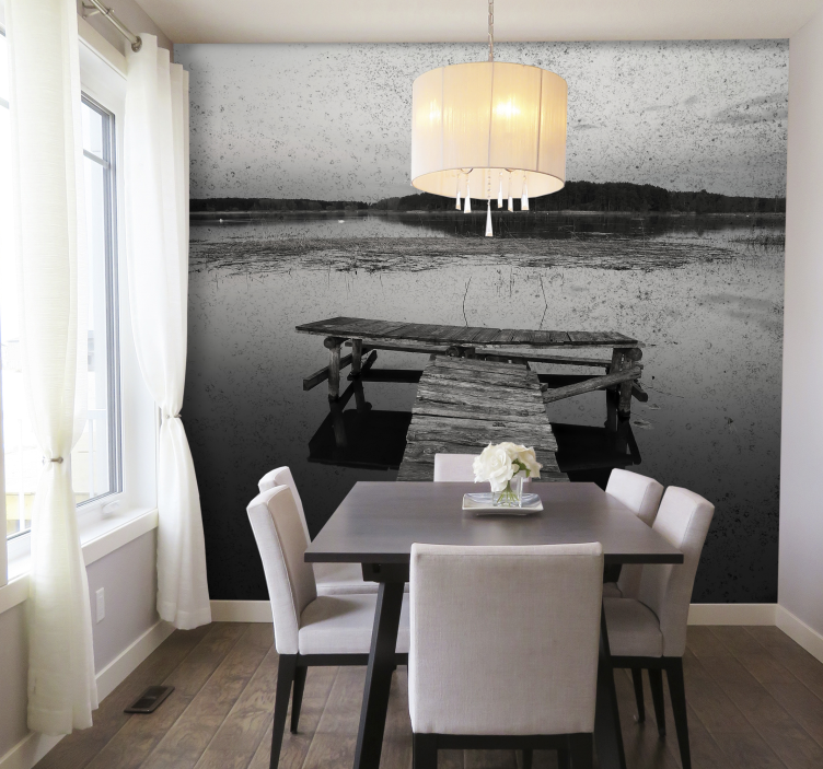 Krajinka fototapety malebné odrazy na móle - Tenstickers