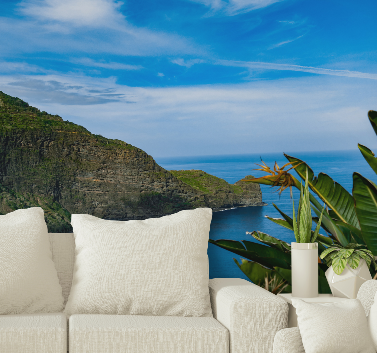 Krajinka fototapety morský pohľad na hory - Tenstickers