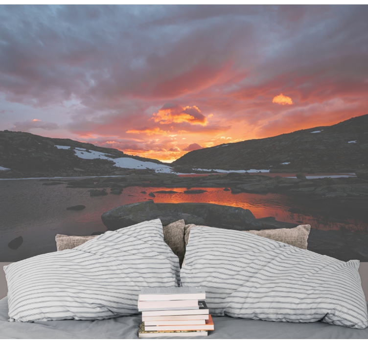 Krajinka fototapety ohromujúce odrazy západu slnka - Tenstickers