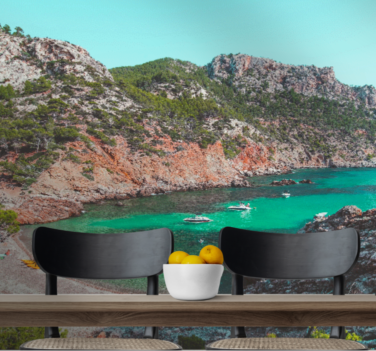 Krajinka fototapety pohľad na pobrežnú zátoku - Tenstickers