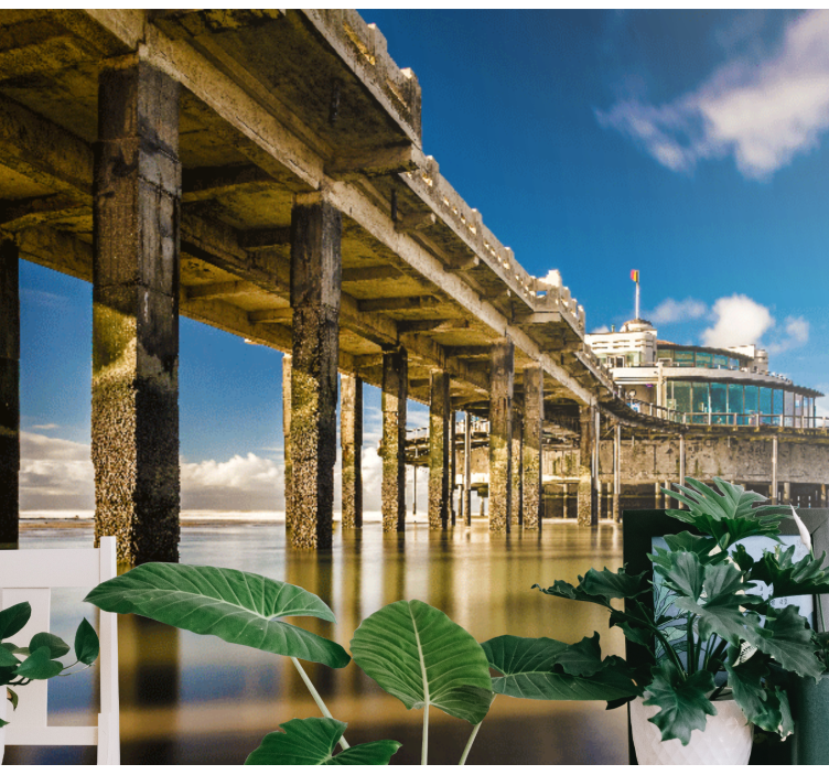 krajinka fototapety pokoj pobrežného móla - Tenstickers