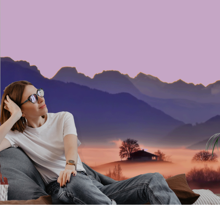 Krajinka fototapety pokojná horská krajina - Tenstickers