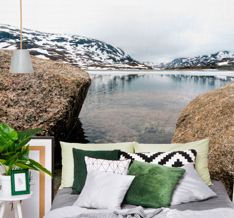 Krajinka fototapety pokojné horské ozveny - Tenstickers