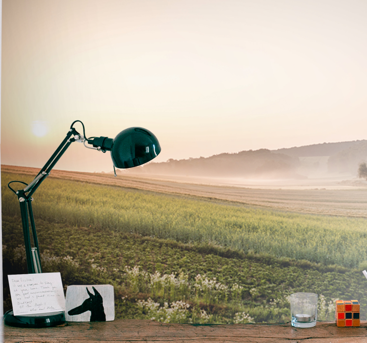 Krajinka fototapety pokojné zelené lúky - Tenstickers