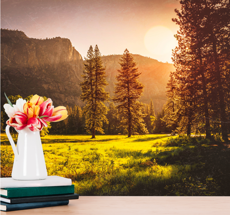 krajinka fototapety pokojný horský západ slnka - Tenstickers