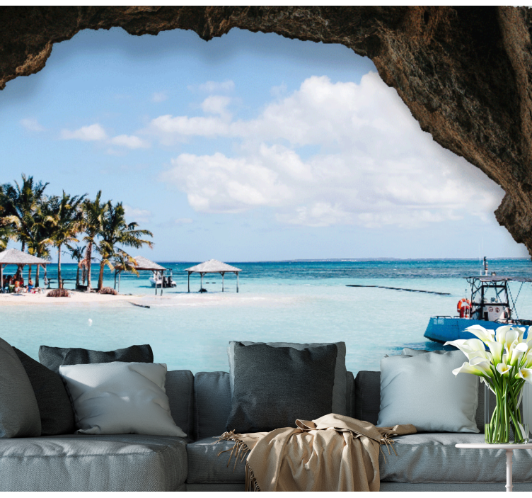 Krajinka fototapety tropická pobrežná scenéria - Tenstickers