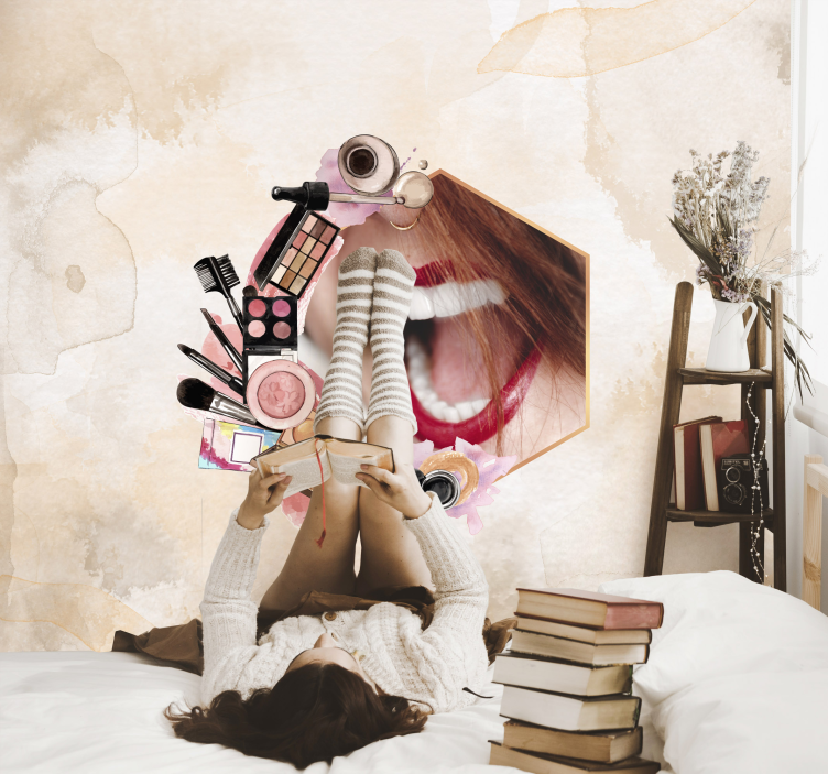 Kreatívne make-up nástroje s fototapetou - Tenstickers