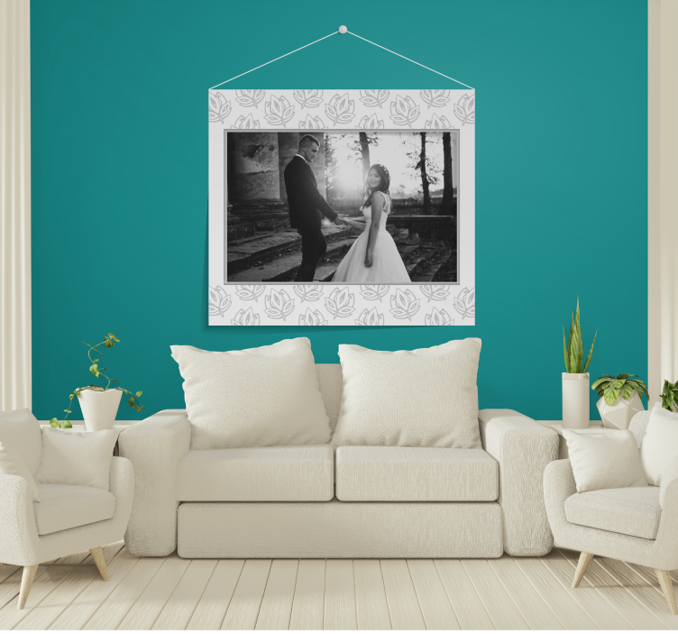 Kvetinový nástenný rám na mieru - Tenstickers