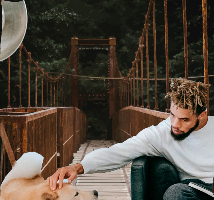 Lanový most dažďový prales 3d fototapeta - Tenstickers